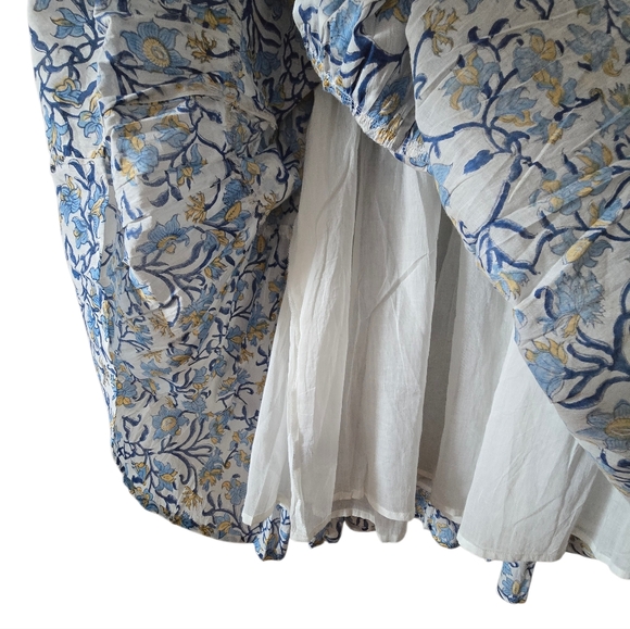 Tuckernuck Ro's Garden Diwali Maxi Dress Long Sleeve Blue Floral Size XS - Picture 6 of 7